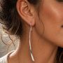 Sword Silver Long Drop Earrings, thumbnail 1 of 8