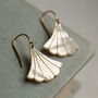 Art Deco Pearl Fan Earrings, thumbnail 4 of 12