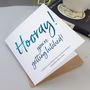 Engagement Wedding Card | Hooray You're Getting Hitched, thumbnail 4 of 5