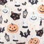 35cm Square Spooky Cat And Pumpkin Print Cushion, thumbnail 2 of 4