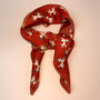 Red Poodle Print Silky Scarf, thumbnail 1 of 4