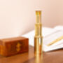 Six Inch Brass Handheld Mini Telescope With Wooden Box, thumbnail 7 of 12
