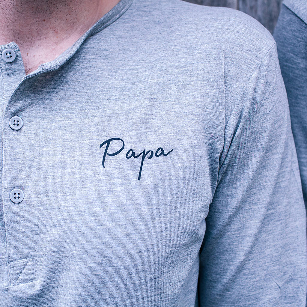 Personalised Mens Grandad Style Long Sleeve T Shirt By Sparks And