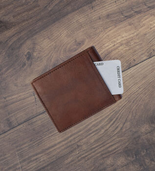 Brown Leather Wallet Luxury Italian Leather Bifold Rfid Protected, 9 of 9