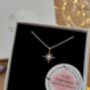 Handmade Sterling Silver North Star Birthstone Christmas Necklace: October's Birthstone, thumbnail 2 of 12