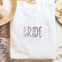 White And Rose Gold Personalised Bride Sweatshirt, thumbnail 3 of 6