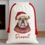 Personalised Bulldog Santa Sack, thumbnail 1 of 3