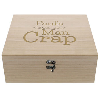 Personalised Box Of Man Crap Keepsake Box, 2 of 5