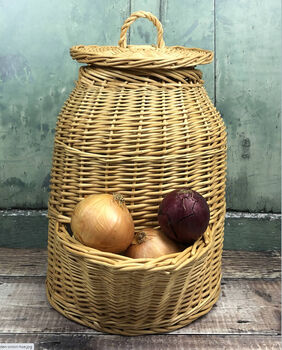 Wicker Potato And Onion Storage Hoppers Set Of Two, 7 of 7