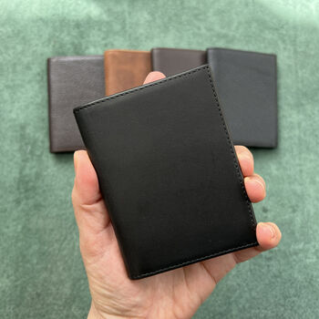 Personalised Leather Wallet, Father's Day Gift, 4 of 10