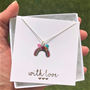 Family Birthstone Rainbow Necklace Gift For Her, thumbnail 1 of 6
