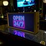 Wooden Light Box Open 247 Neon Sign, thumbnail 3 of 5