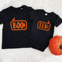 'Boo' And 'Eek' Sibling T Shirt And Babygrow Set, thumbnail 4 of 5
