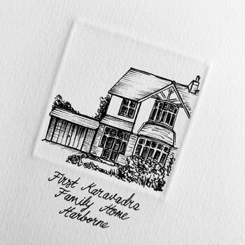 Miniature Personalised House Original Illustration, 2 of 5