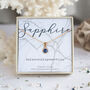 Rose Gold September Birthstone Necklace Sapphire, thumbnail 1 of 5