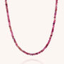Ruby Mini Bead Necklace Sterling Silver, thumbnail 2 of 4