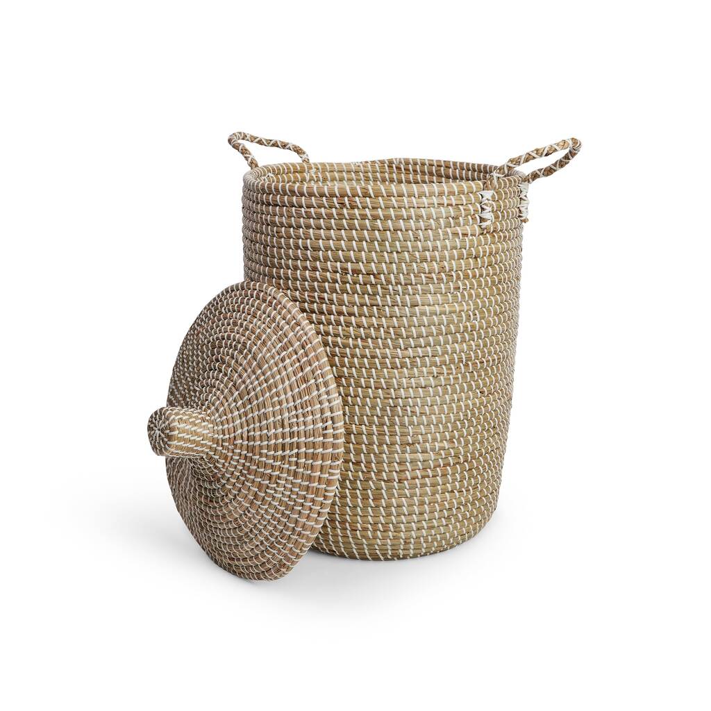 Seagrass Basket With Lid, Tall By Avery Row