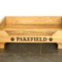 Engraved Oak Dog Bed With Bespoke Sizes, thumbnail 9 of 12