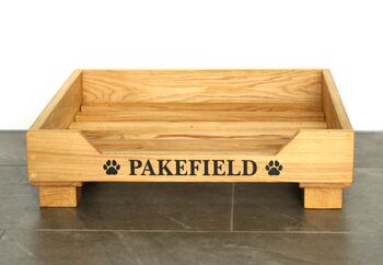 Engraved Oak Dog Bed With Bespoke Sizes, 9 of 12