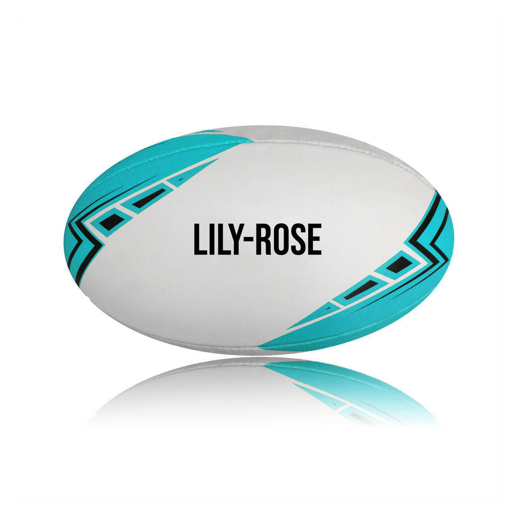 Personalised Rugby Ball Size Five With Optional Bag, 1 of 7