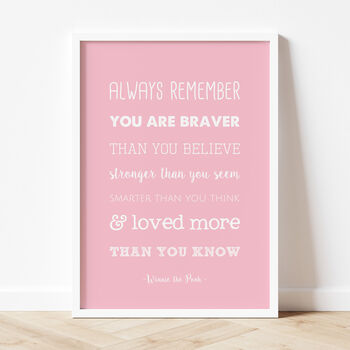 Winnie The Pooh 'Loved More Than You Know' Print, 3 of 10