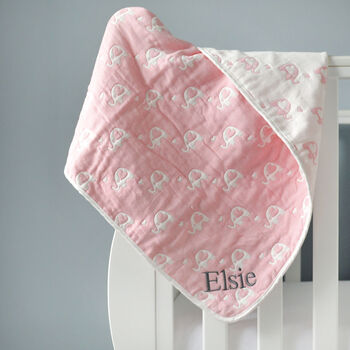 Personalised Comforter And Reversible Pink Blanket, 8 of 10
