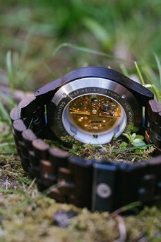 Detroit Automatic Movement Wooden Watch For Men, 6 of 11