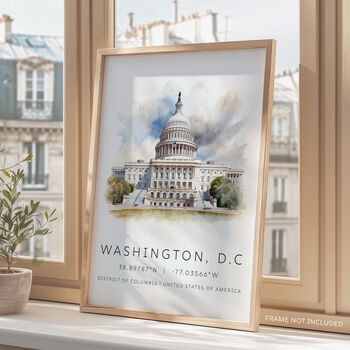 Destination Travel Landmark Posters For Washington D.C, 2 of 7