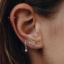Sterling Silver Eye Stud Earrings, thumbnail 6 of 6