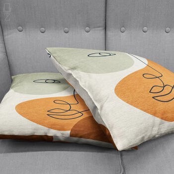 Cushion Cover With Abstract Face Art Design, 6 of 9