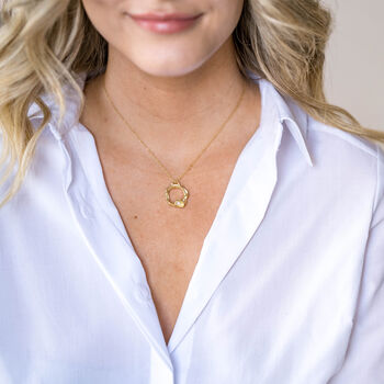 Real Opal And Gold Vermeil Plated Eternity Necklace, 6 of 11