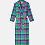 Women's Bright Shire Brushed Cotton Dressing Gown, thumbnail 2 of 2