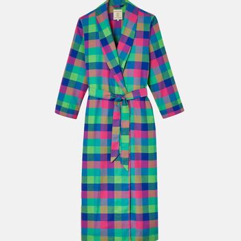 Women's Bright Shire Brushed Cotton Dressing Gown, 2 of 2