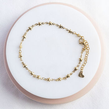 Gold Plated Stars Anklet, 2 of 5
