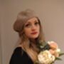 Hand Embroidered Flower Beret Hat, thumbnail 3 of 5