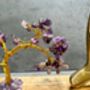 Yoga Pose Figurine With Amethyst Tree Of Life Statue Ornament Gift Sukhasana, thumbnail 3 of 8