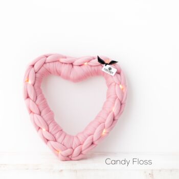 Large Chunky Heart Wreath With Lights, 4 of 12