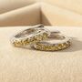 Citrine November Birthstone Small Silver Huggie Hoops, thumbnail 1 of 5