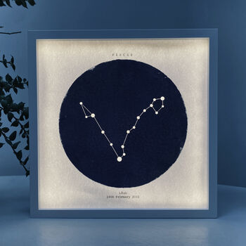 Pisces Star Sign Personalised Light Box, 2 of 6