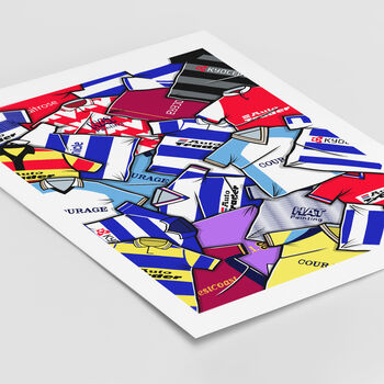 Reading Football Shirt Mash Up Print, 2 of 3