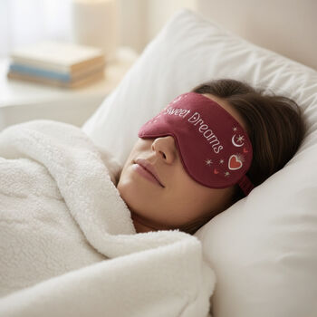 Sweet Dreams Plush Eye Mask And Sleep Mask Gift For Her, 3 of 5
