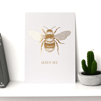 Queen Bee Gold Or Copper Print, 4 of 6