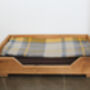 Engraved Oak Dog Bed With Bespoke Sizes, thumbnail 6 of 11