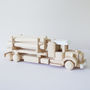 Handcrafted Wooden Log Truck Toy, thumbnail 1 of 5
