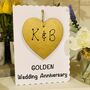 Personalised Golden Wedding Anniversary Card Keepsake, thumbnail 3 of 4