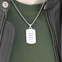 Personalised Men's Blue Turquoise Dog Tag Necklace, thumbnail 4 of 8
