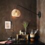Industrial Directional Wall Light With Bamboo Shade, thumbnail 1 of 2