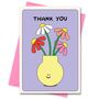 Many Thanks Flower Vase Thank You Card Set Pack, thumbnail 3 of 3