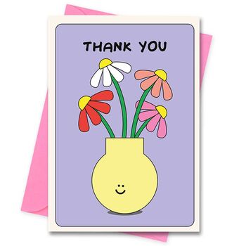 Many Thanks Flower Vase Thank You Card Set Pack, 3 of 3