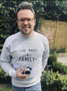 Love Makes A Family Adoption Sweatshirt, 2 of 2